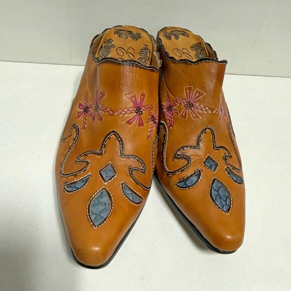 *RARE* Corkys Elite Leather Flame Mules - Picture 3 of 12